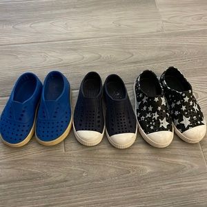 Set of 3 pairs of Native shoes